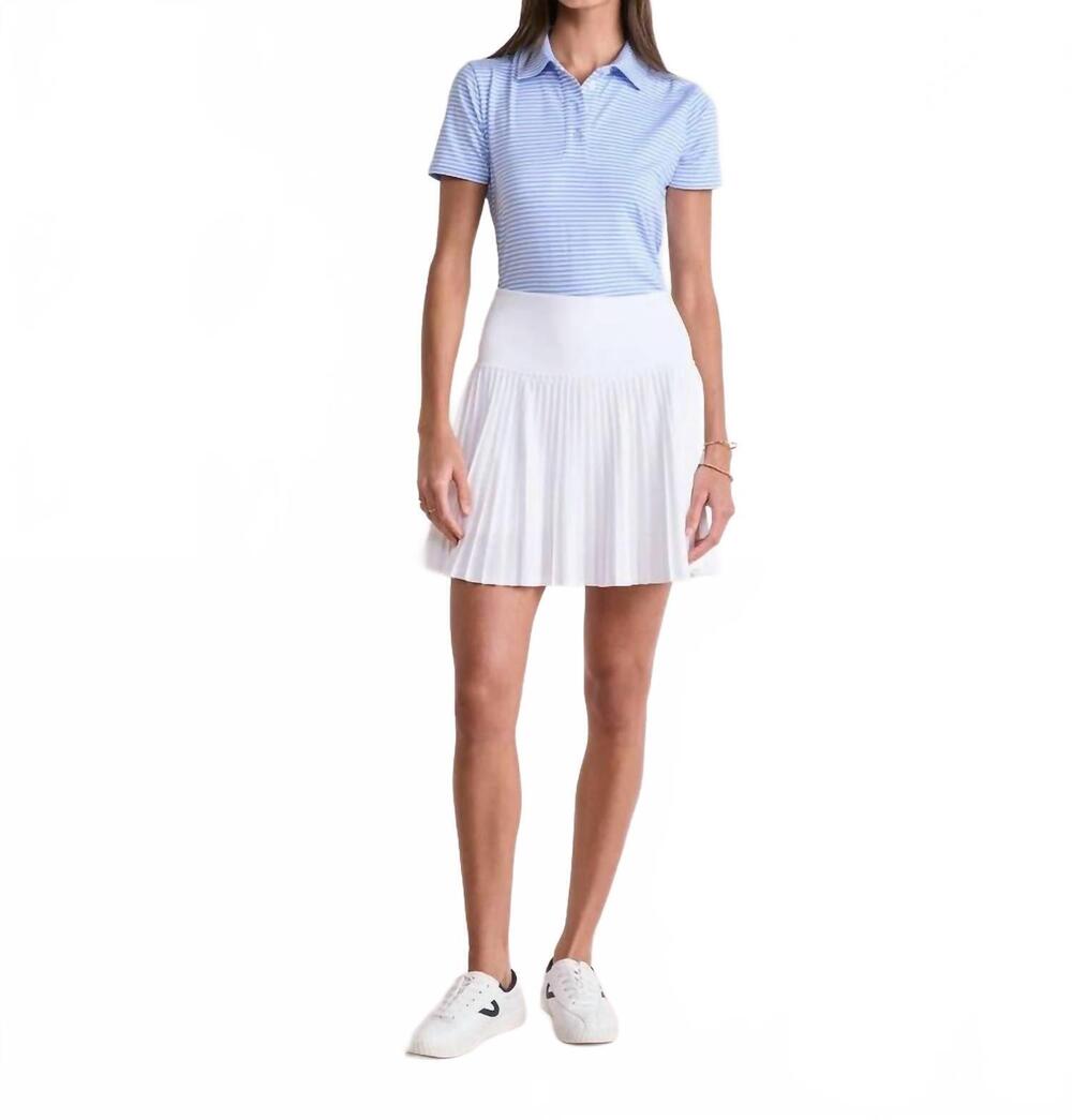 NEW VINEYARD VINES performance seabreeze pleated skort in white cap